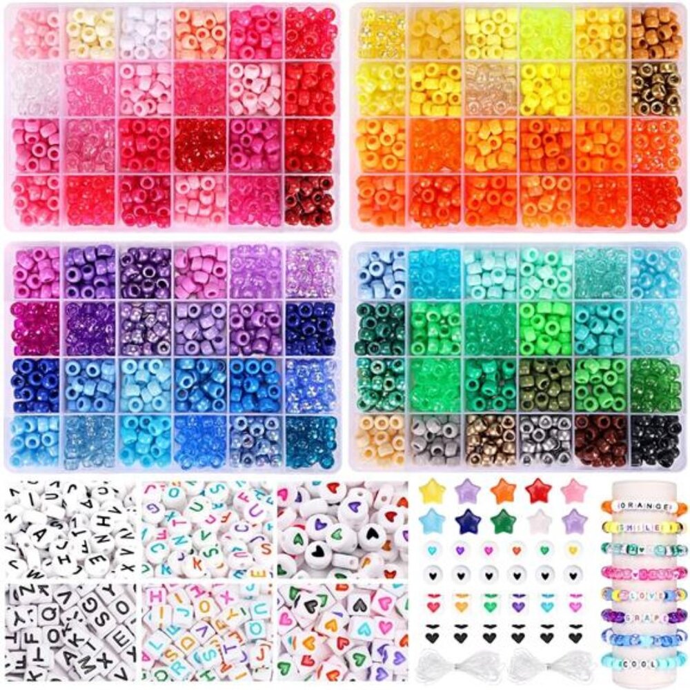 Pony Beads Set, Friendship Bracelet Kit Kandi Beads